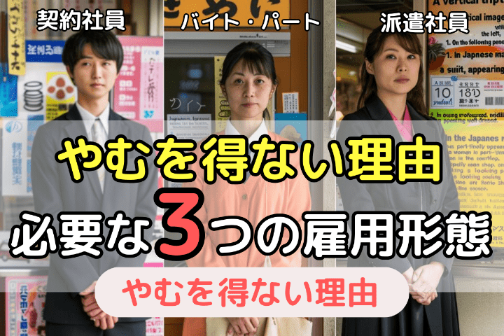 即日退職するのに「やむを得ない理由」が必要な雇用形態