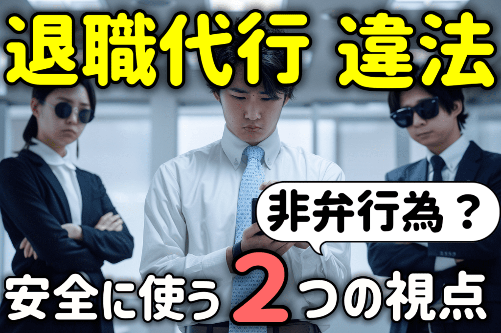 退職代行は資格がないと違法？非弁行為？安全に使うための２つの視点