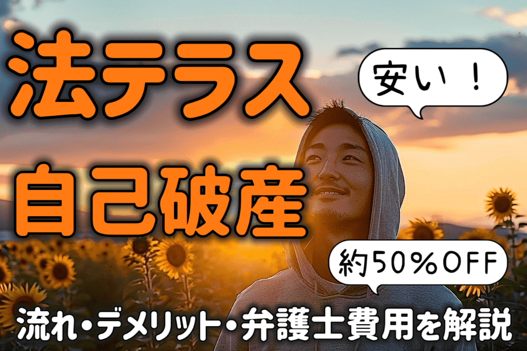 法テラスは自己破産の弁護士費用が安い！流れ・デメリットなどを解説