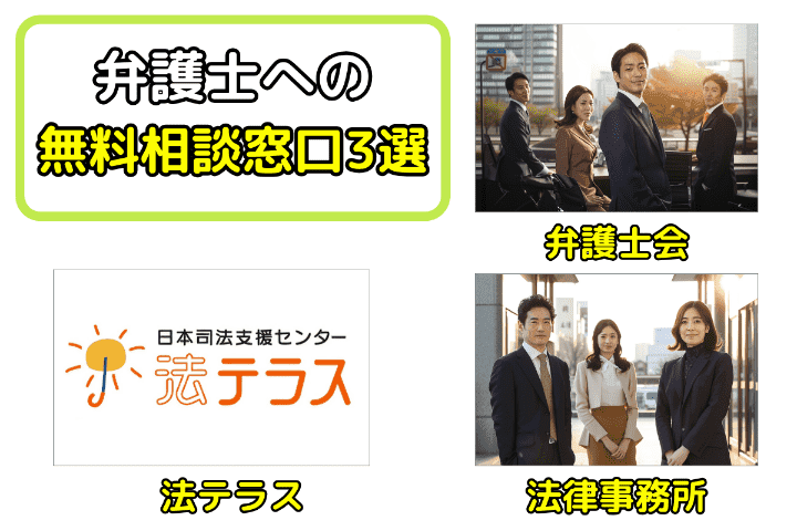 市役所（区役所）以外のおすすめの弁護士への無料相談窓口3選 