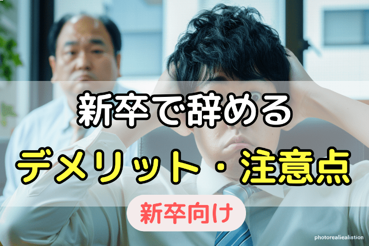 新卒で会社・仕事を辞めてしまうデメリット・注意点