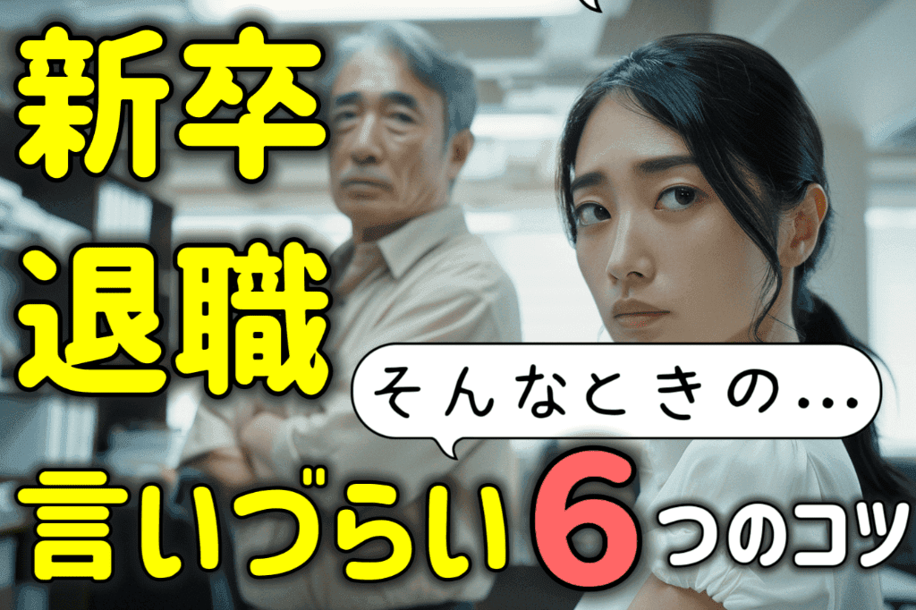 新卒で退職を言いづらい・辞めたいと言えない場合の６つのコツを解説